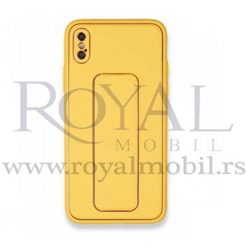  futrola kozna sa postoljem za xiaomi redmi 9A zuta Slike