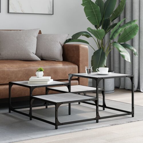  Stolić za kavu boja hrasta 87,5x87,5x40 cm konstruirano drvo Slike