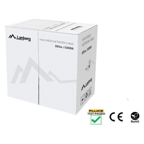 Lanberg CABLE UTP CAT.5E 305M WIRE CU BLACK FLUKE Slike