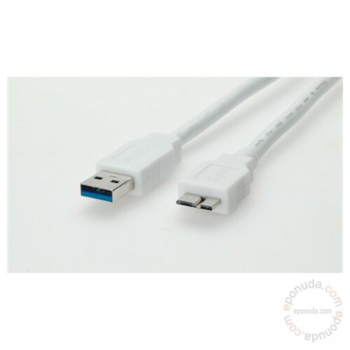Rotronic Secomp USB3.0 A-MicroB M/M beige 0.8m kabal Slike