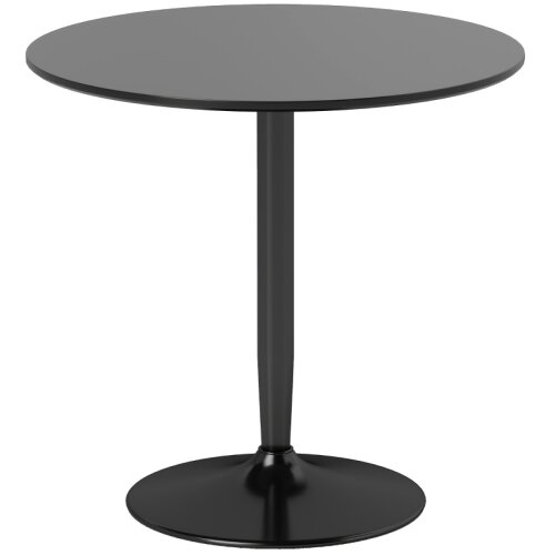 Nesta Jedilna miza za 2 osebi, okrogla plo&scaron;ča &Oslash;80 cm, MDF in jeklo, črna, nedrseča, vi&scaron;ina 75 cm, (5000493603) Cene