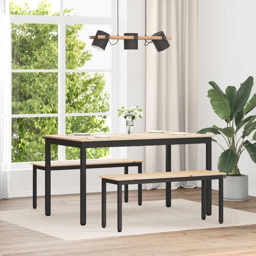  Klupa Prirodna 110 x 35 x 45 cm Čvrsto borovo drvo Slike