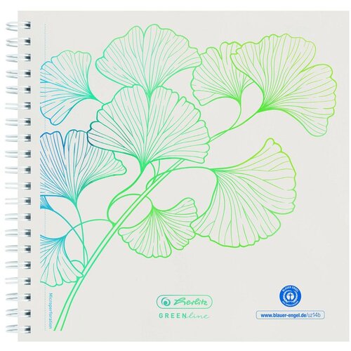 Herlitz Blok za bilje&amp;scaron;ke 148x148 mm 100 listova točkice, GREEnline, valovi Slike
