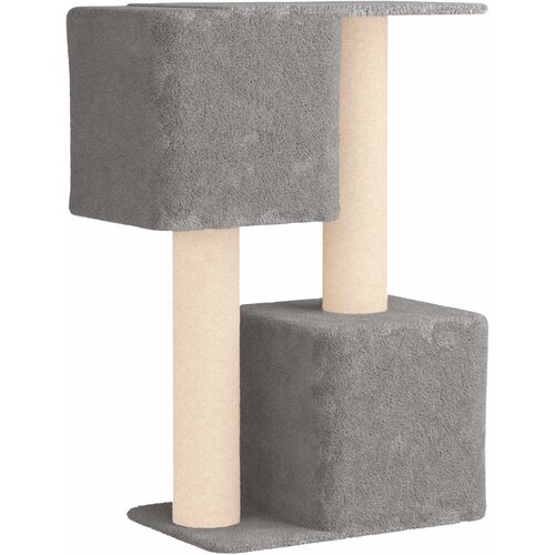  Mačje drvo s sisalnim postoljima za grebanje Svjetlosiva 114 cm Slike