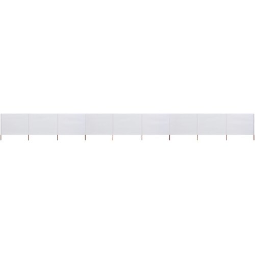 VidaXL 9-panelni vetrobran tkanina 1200x80 cm pe&amp;scaron;čeno bel Slike