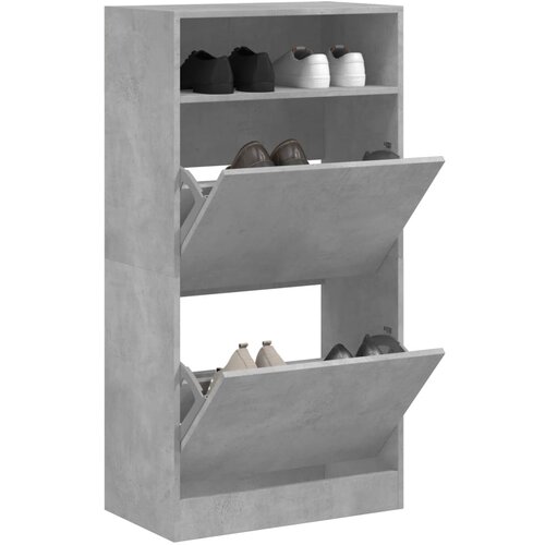 VidaXL Omarica za čevlje betonsko siva 60x34x116 cm inženirski les Slike