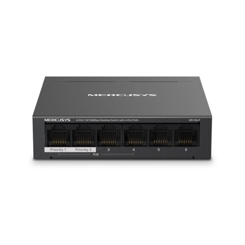 Mercusys MS106LP Desktop Switch 6x10/100 + 4-Port PoE+ Slike
