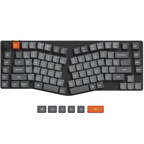 KEYCHRON K15 Max Brezžična Mehanska Tipkovnica Low-Profile, Bluetooth / 2.4 GHz, Bela osvetlitev, Gateron Red, US Layout, K15M-A1, (21733847) Cene