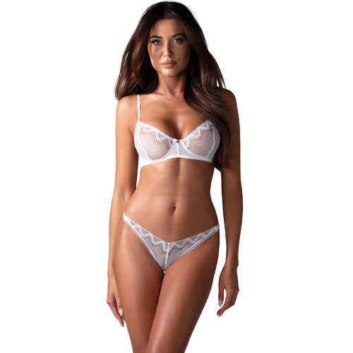 Obsessive Alissium 2-pcs Set White XS/S Slike