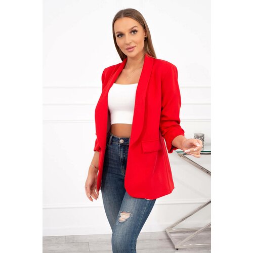 Kesi Elegant blazer with red lapels Slike