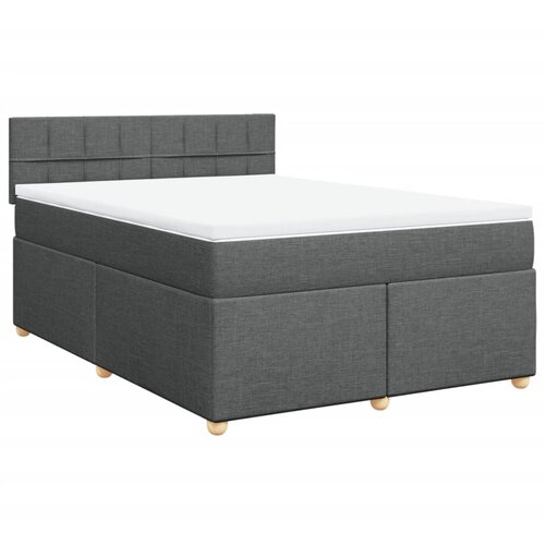 Maison Chic Box spring postelja - Vzmetna postelja z vzmetnico temno siva 140x200 cm blago SL24158, (21890618) Cene