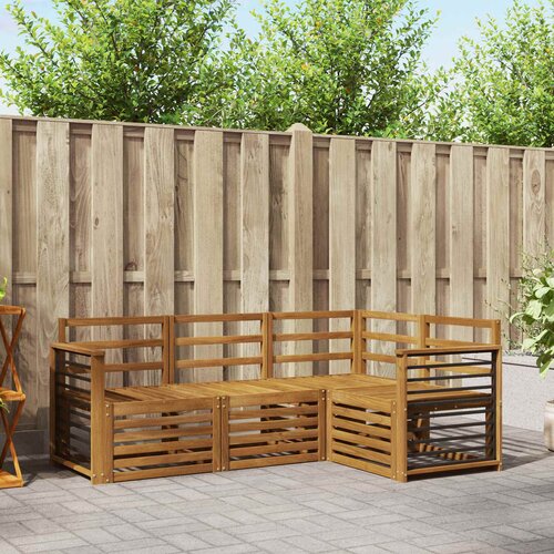  Set vanjskih sofa 4 kom. Prirodna Poliester Slike