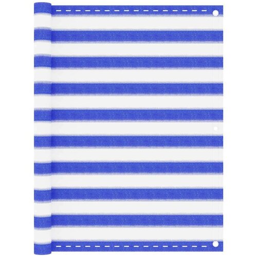 Balkonski zastor plavo-bijeli 120 x 500 cm HDPE Slike
