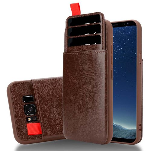 Cadorabo Ohi&amp;scaron;je, združljiv s Samsungom v hrastovem rjavem - za&amp;scaron;čitnem pokrovu iz silikona TPU in imitacijskega usnja, z režami za predal in izvleče, (20583653) Slike