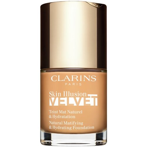Clarins Skin Illusion Velvet tekući puder s mat fini&amp;scaron;em s hranjivim učinkom nijansa 112.5W 30 ml Slike