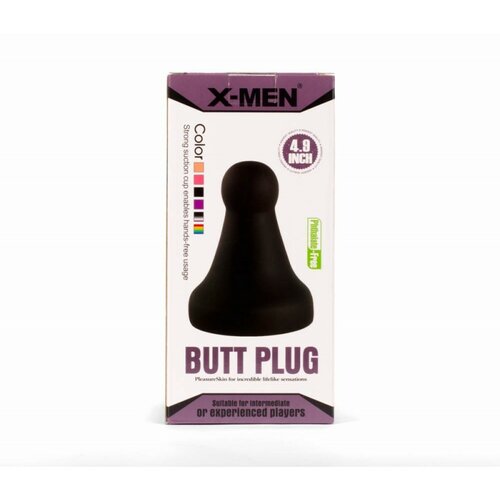 X-Men 4.9" Butt Plug Black XMEN000100 Slike
