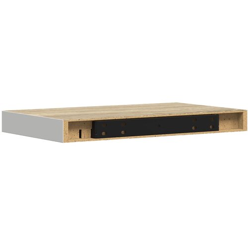  Plutajuće zidne police 2 kom hrast i bijele 50x23x3,8 cm MDF Slike