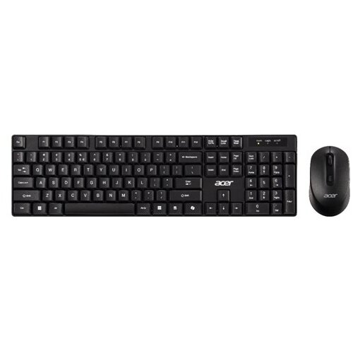 Acer Combo Set, Wireless Keyboard and Mouse AAK400, Rubber Dome Key Switch, RF 2.4GHz Dongle, Up to 1600 DPI, 10 Metres Range, Black Cijene