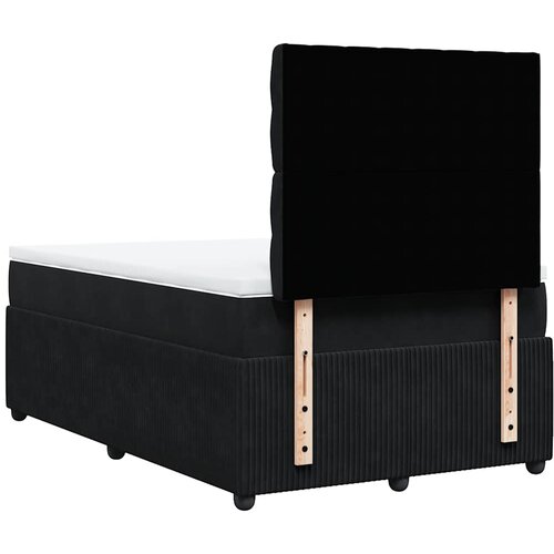 Krevet box spring s madracem crni 120 x 190 cm bar&amp;scaron;unasti Slike