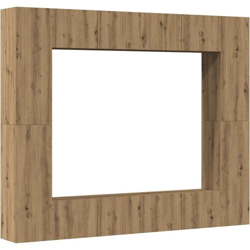 Maison Chic 8 kosov stenske TV omarice - TV enot Artisan Oak Engineered Wood, (21700140) Slike