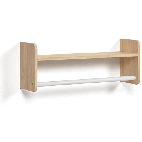 Kave Home Zidna dječja vješalica od masivnog bora u prirodnoj boji 52,5x20 cm Florentina – Cijene