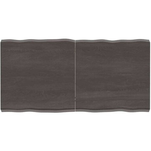 Stolna ploča tamnosiva 120x60x6 cm obrađena masivna hrastovina Slike