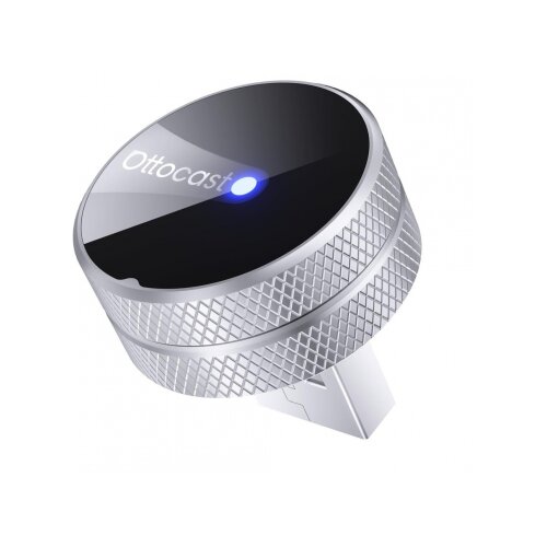 Ottocast Mini Slim Tube CP88-T4 brezžični CarPlay / Android Auto adapter za iPhone in Android &amp;ndash; srebrn Slike