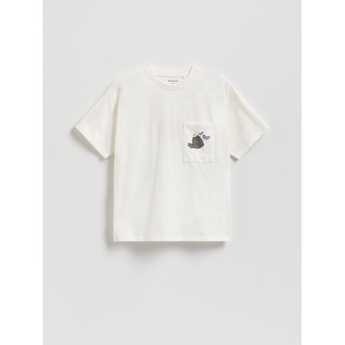 Reserved Pamučna majica kratkih rukava Pusheen - krem Cene