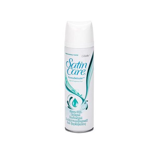 Gillette Satin Care Pure &amp;amp; Delicate gel za britje za občutljivo kožo 200 ml za ženske Slike
