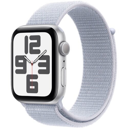 Apple watch se (2024) 44mm gps silver alu case/blue cloud sport loop, (mxet3qv/a) Cene