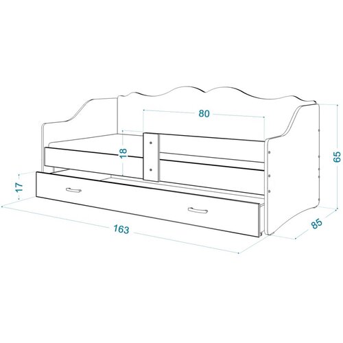  dječji krevet Neli s ladicom - 160*80 cm - PAW PATROL Slike