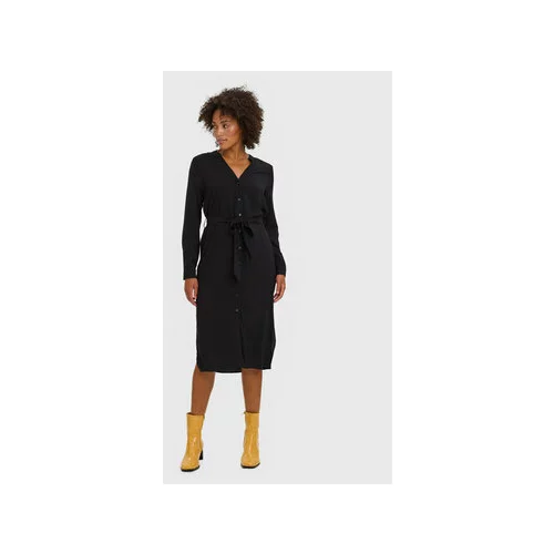 Vero Moda Srajčna obleka Vica 10269173 Črna Regular Fit