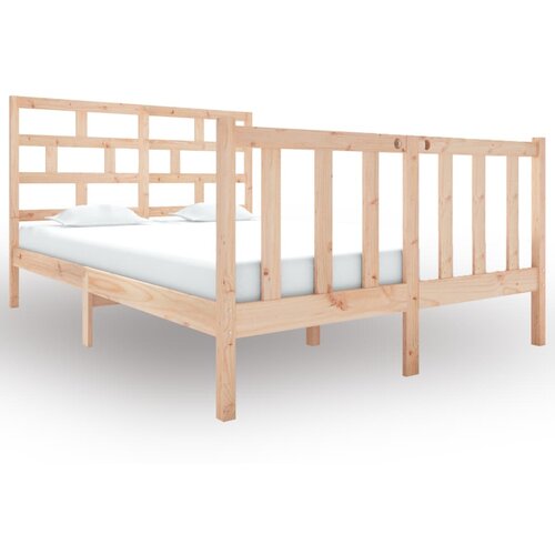 VidaXL Posteljni okvir iz trdne borovine 120x190 cm, (20644966) Slike