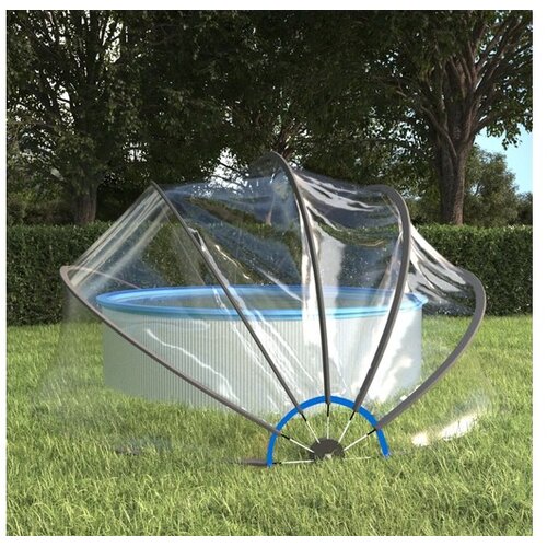  Kupola za bazen okrogla 406x203 cm PVC Cene
