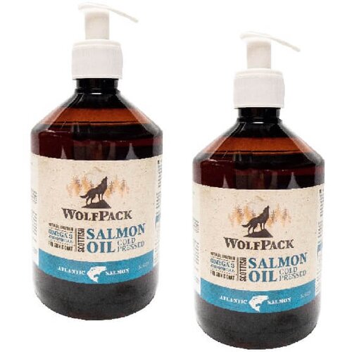 WolfPack hladno stiskano lososovo olje, s pumpico 2 x 500 ml Cene