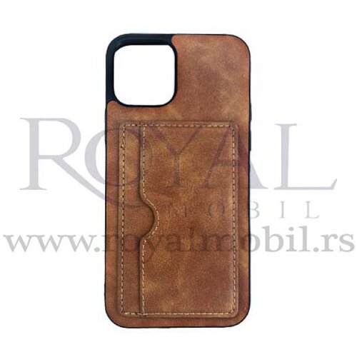  futrola mimo sa dzepicem za iphone 12 mini (5.4) braon Slike