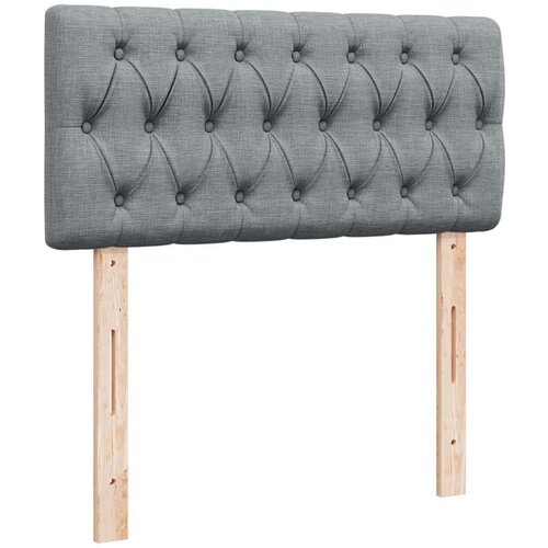 VidaXL Krevet s oprugama i madracem svjetlosivi 100x200 cm od tkanine Slike