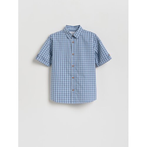 Reserved Bluza s vezenim uzorkom - mornarsko plava Cene