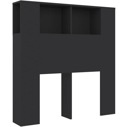 Maison Chic vzglavna omarica - nočna omarica - posteljna omarica črna 100x18,5x104,5 cm, (21705112) Slike