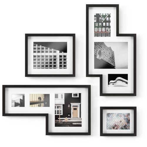 Umbra Crni plastični viseći okviri u setu 4 kom 69x38 cm Mingle &amp;ndash; Slike