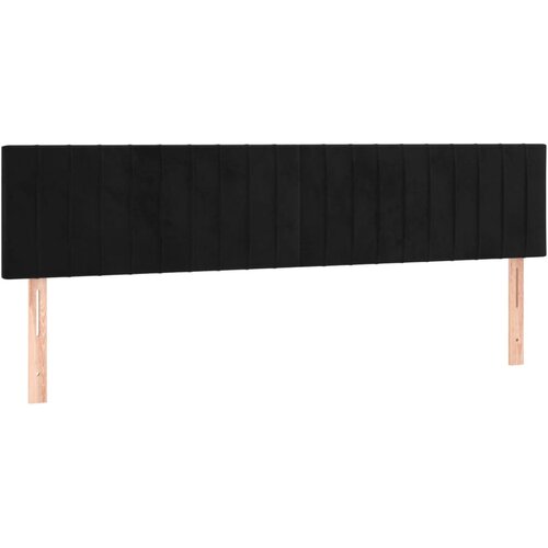 Maison Chic Posteljno vzglavje - Vzglavna omarica 2 kosa črno 100x5x78/88 cm žamet, (22076923) Slike