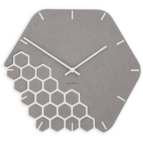 Von Der Factory Zidni sat Luxhora Fragmenta Light Grey 11 boja kazaljki Cijene