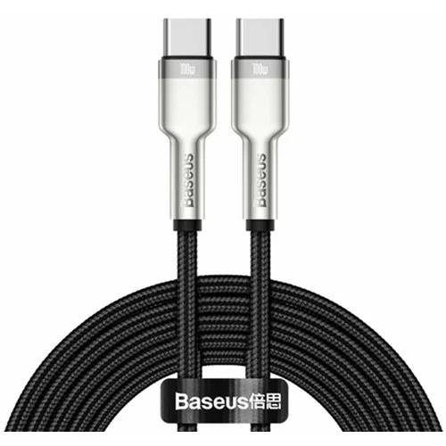 Baseus kabel Cafule Metal Type-C Quick charge 2m, 100W (20V 5A), 2m (crno-sivo)
