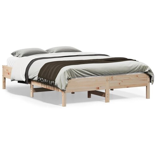 VidaXL Posteljni okvir 120x190 cm trdna borovina Slike