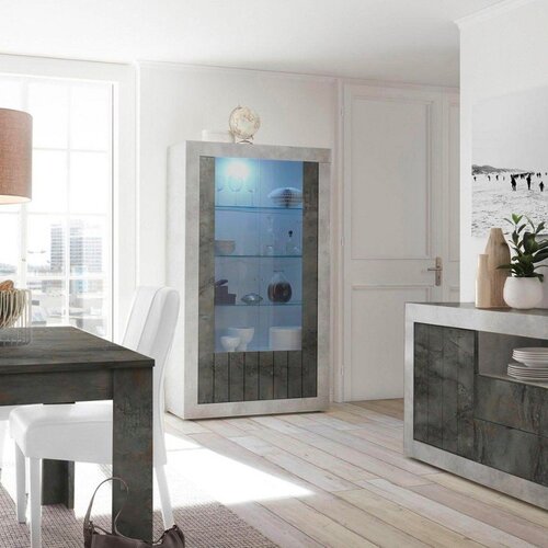 LC Mobili Moderna vitrina sa 2 staklena vrata 110x191 URBINO 201335-06OX Cijene