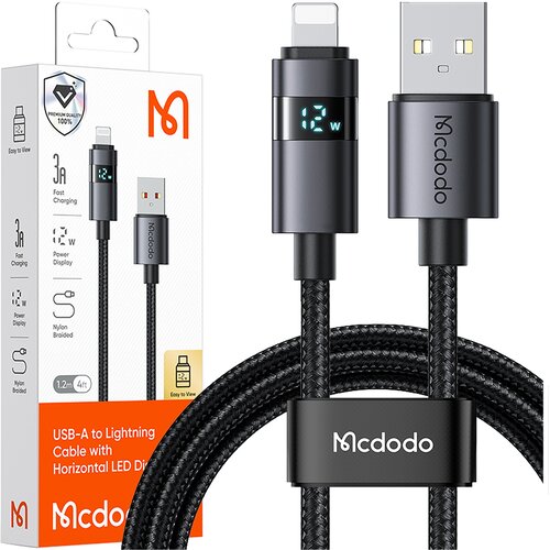 McDodo KABEL Z ZASLONOM USB LIGHTNING 36W 1M ZA IPHONE X 11 12 13 14, (5000296020) Cene