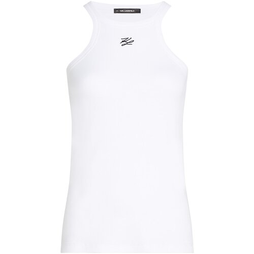 Karl Lagerfeld Top crna / bijela Slike