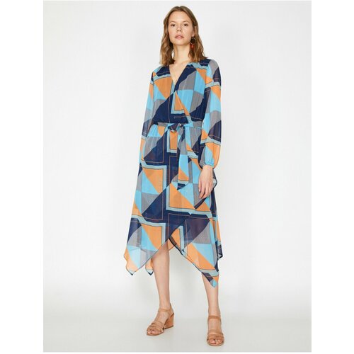 Koton ženska haljina Navy Blue Patterned Cene