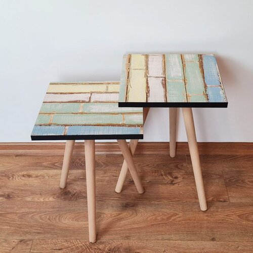 Hanah home 2Shp260 - Multicolor Multicolor Nesting Table (2 Pieces) Cene
