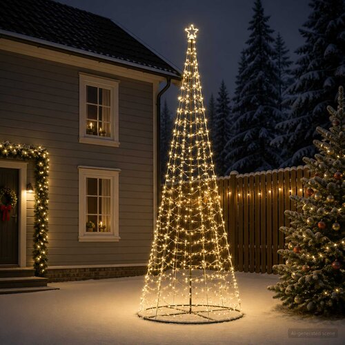  LED spiralno božićno drvce s postoljem EKENAS 400 cm Cijene